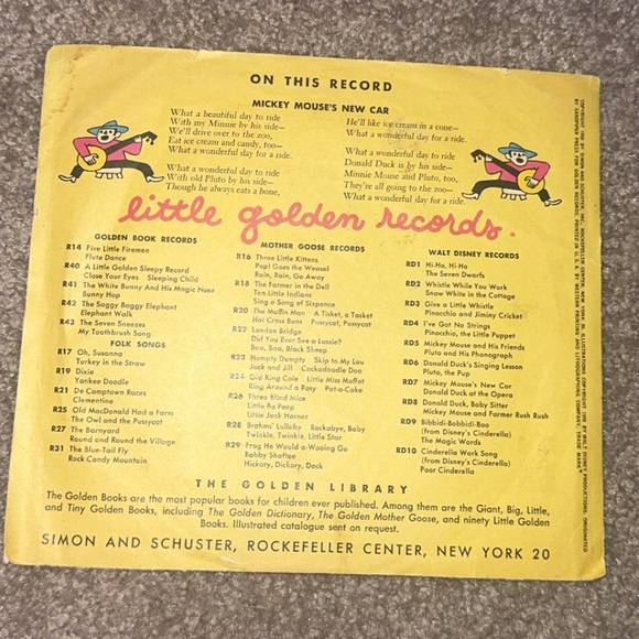 Vintage Walt Disney’s Mickey's New Car Golden Record - Picture 2 of 4